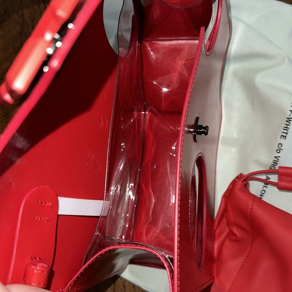 Brand new Authentic OFF WHITE Jitney RED BAG rare color ❤️ - Picture 3 of 8